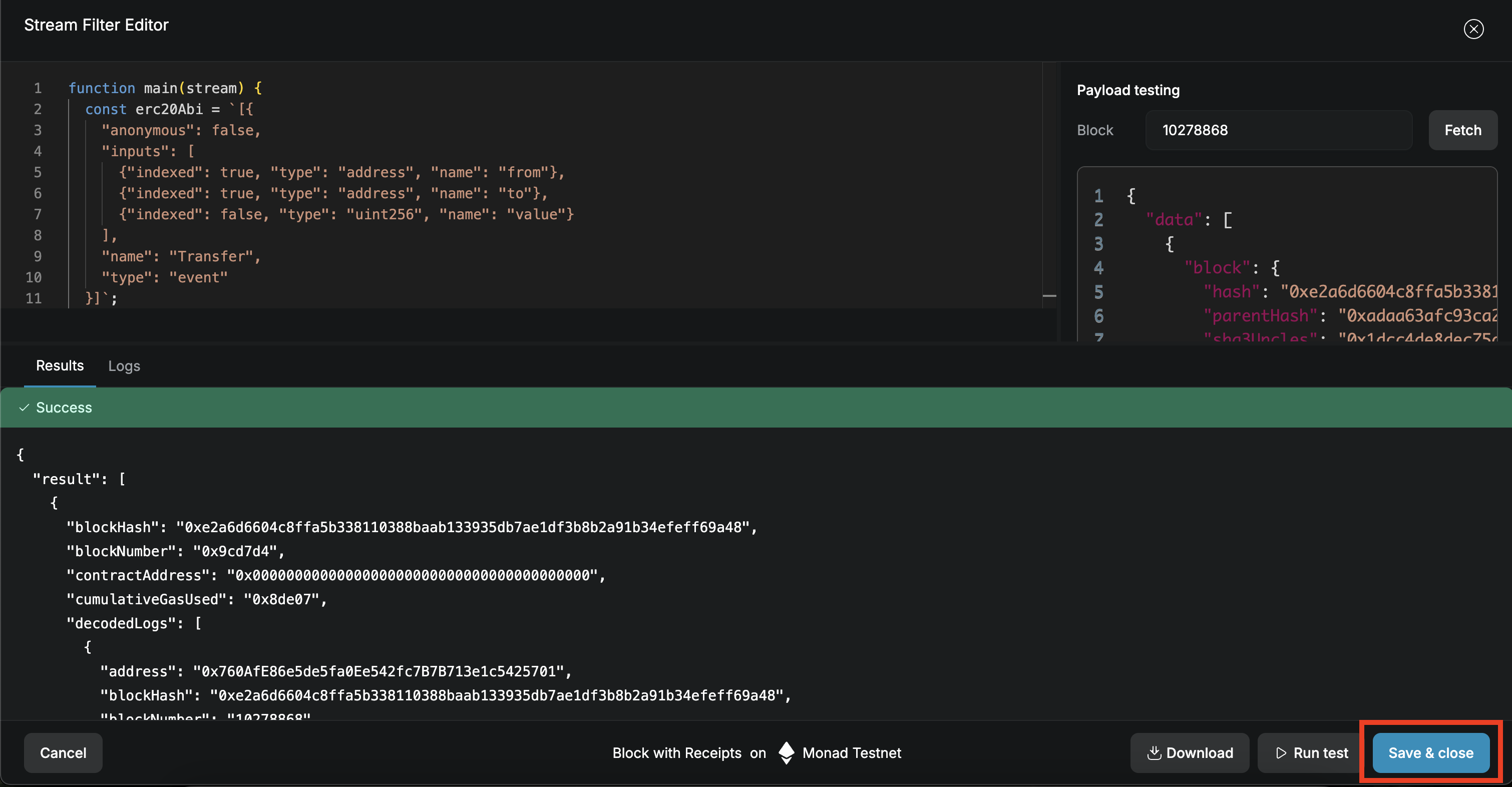 save &amp; close image